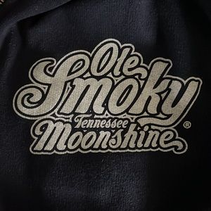 Ole Smokey Tennessee Moonshine Size Large front zip Hoodie